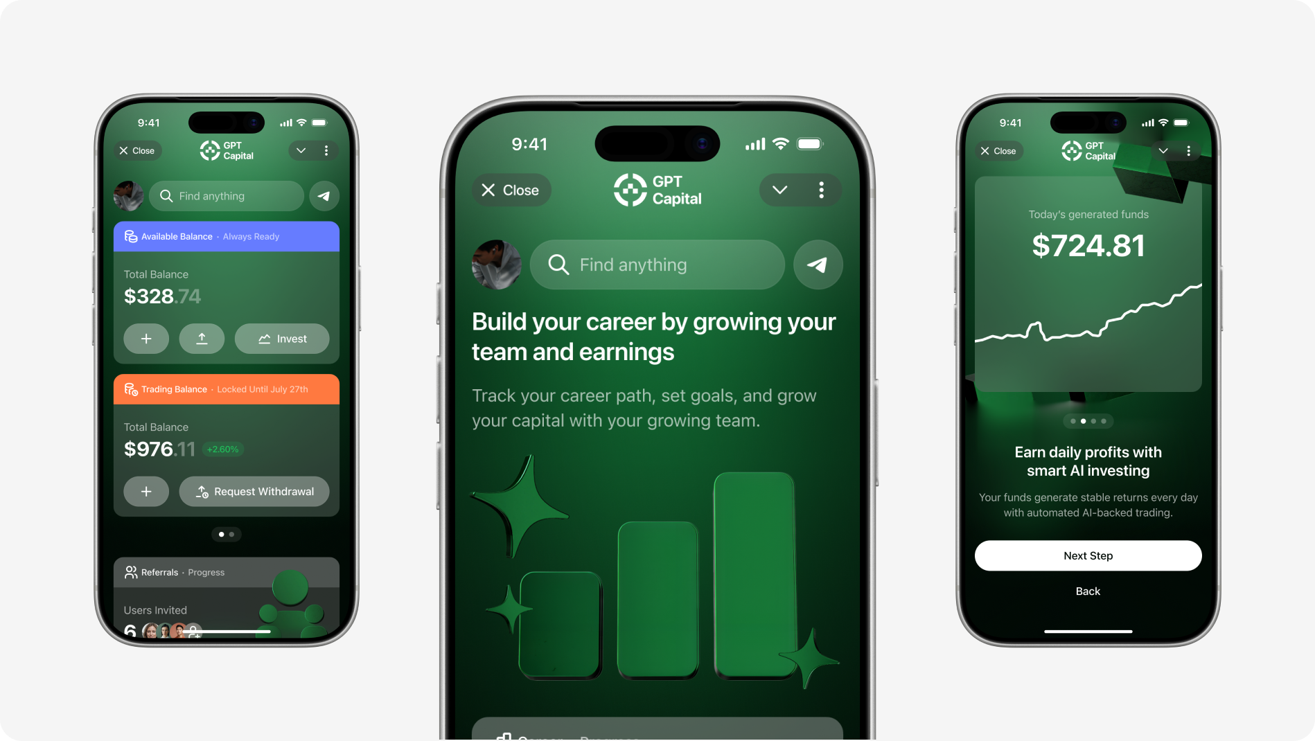 GPT Capital — мобильная платформа для AI-инвестиций